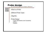 Probe design