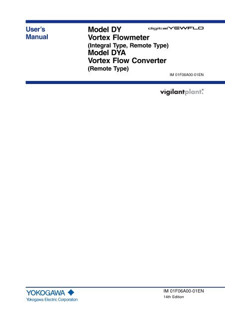 IM 01F06A00-01EN 14th Edition - Yokogawa