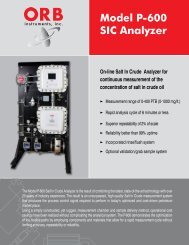 Model P-600 SIC Analyzer - OrbInstruments.com