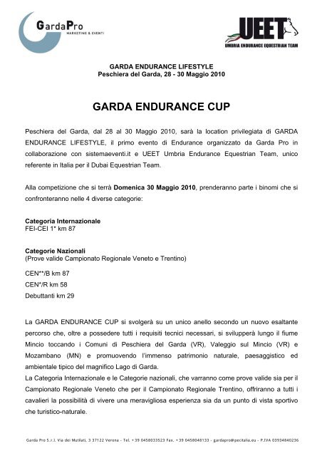 programma garda endurance cup 2010 - Endurance Italia