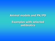 examples with selected antibiotics