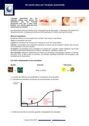 En savoir plus sur analyse sensorielle - Alpha MOS