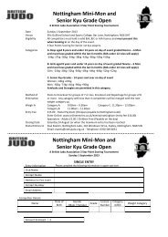 Nottingham Mini-Mon and Senior Kyu Grade Open - British Judo ...
