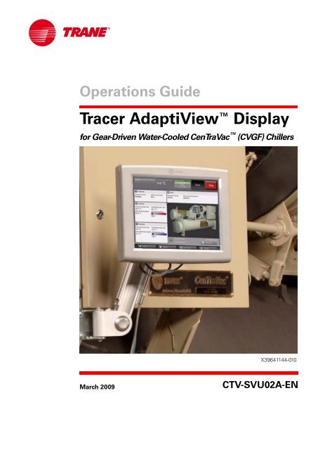 Operations Guide Tracer AdaptiViewâ¢ Display for Gear ... - Trane