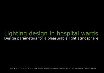 Lighting design in hospital wards - Lysnet