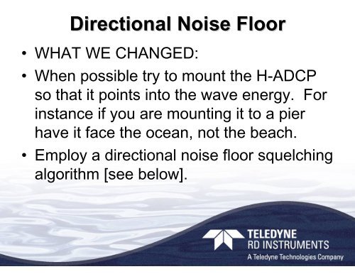 Directional Noise Floor