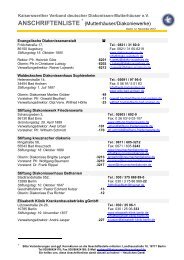 anschriftenliste - Kaiserswerther Verband