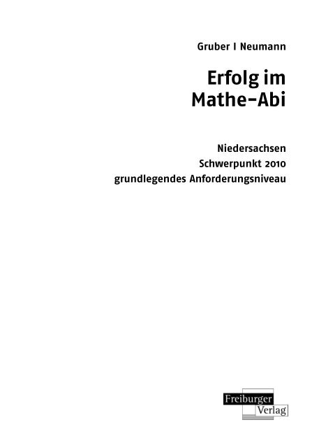 Erfolg im Mathe-Abi - Freiburger Verlag