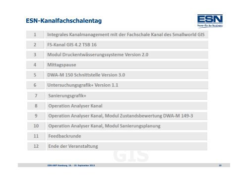 Neue Produkte und Projekte der ESN