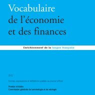 Vocabulaire de l'économie et des finances - Ministère de l'Economie ...