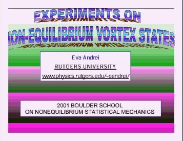 Non-equilibrium vortex states