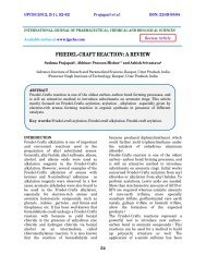 FRIEDEL-CRAFT REACTION: A REVIEW - ijpcbs