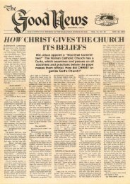 HOW CHRIST GIVES THE CHURCH ITS BELIEFS - Lcgmn.com