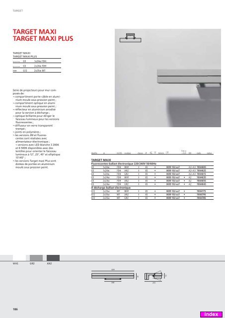 CATALOGUE D'APPAREILS POUR EXTÃRIEURS 2010/2011 index