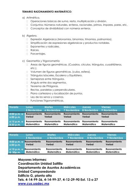 curso de preparaciÃ³n para el exÃ¡men de ingreso a la universidad ...