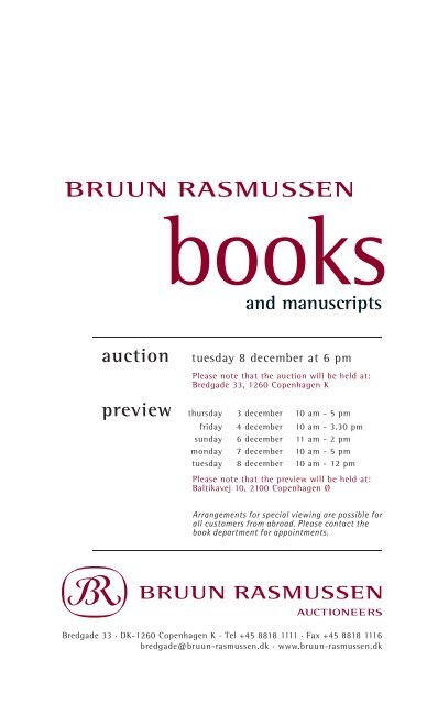 Upcoming online-auction - Bruun Rasmussen