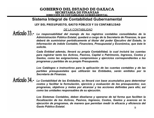 Gobierno del Estado de Oaxaca Secretaria de Finanzas