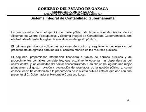 Gobierno del Estado de Oaxaca Secretaria de Finanzas