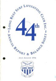 44th Annual Report - Season 1993-94 - Long Reef Surf Life Saving ...