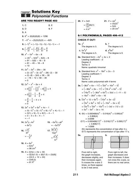 Sep 29 2011 File Type PDF Holt Mcdougal Algebra 2 Chapter 5 Answer Keyand A...