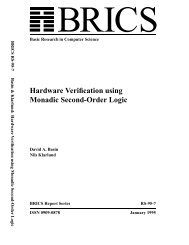 Hardware Verification using Monadic Second-Order Logic - brics