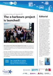 E-harbours newsletter #1 - Interreg IVB North Sea Region Programme