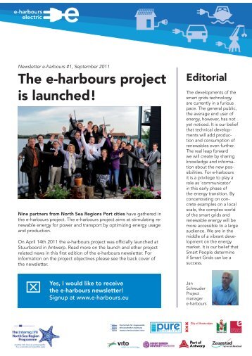 E-harbours newsletter #1 - Interreg IVB North Sea Region Programme