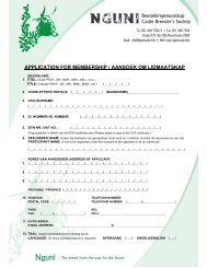 application for membership / aansoek om lidmaatskap - The Nguni ...