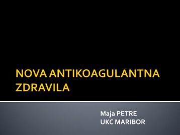 Nova antikoagualantna zdravila