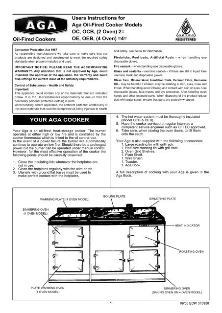 Aga Oil 2 and 4 oven user 09_05 EOPI 510950.pdf - Rayburn