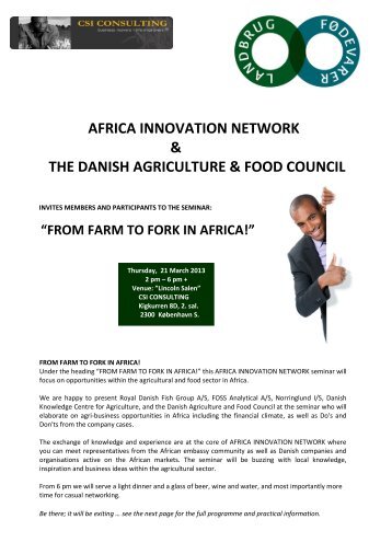 africa innovation network & the danish agriculture & food council