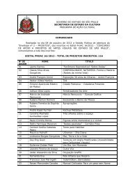 Lista de Inscritos - Edital ProAC nÂº 16/2012 - Secretaria de Estado ...