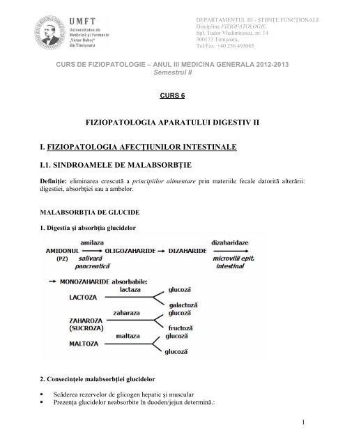 Cradle Tariff moat FIZIOPATOLOGIA APARATULUI DIGESTIV II I ... - Fiziopatologie