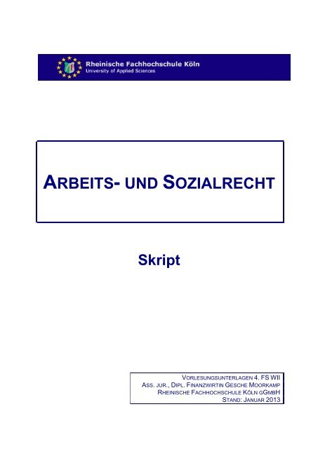 130125_Skript Arbeitsrecht.pdf - Moorkamp, Gesche