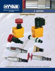 Cartridge Valves-L Series - Hyvair