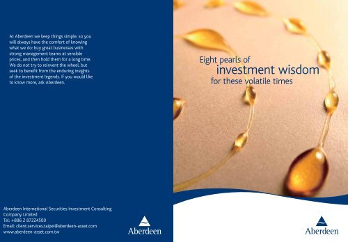 investment wisdom - Aberdeen Asset Management