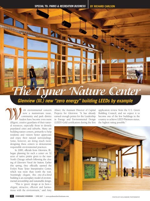 “zero energy” building LEEDs by example The Tyner Nature Center W
