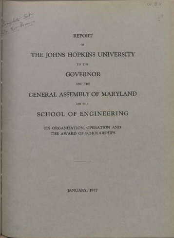 January 1927 - Johns Hopkins University