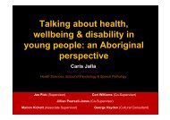 Talking about health, wellbeing & disability in young people: an ...