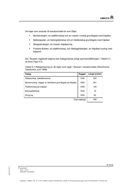 Teknisk beskrivning fÃ¶r vattenverksamheten - Structor