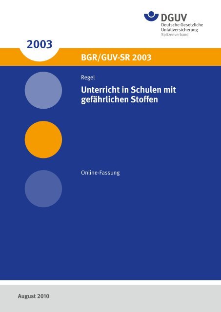 Unterricht in Schulen mit gefährlichen Stoffen - Peter Behrens Schule