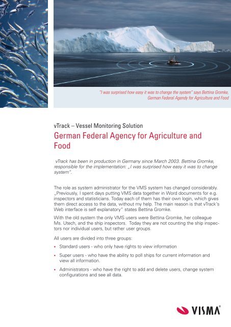 German Federal Agency for Agriculture and Food - Visma