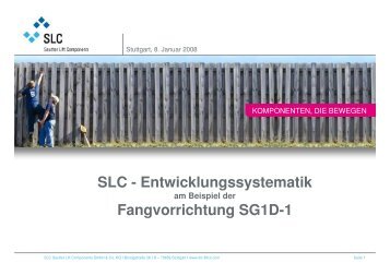 SLC - Entwicklungssystematik Fangvorrichtung ... - Slc-liftco.com