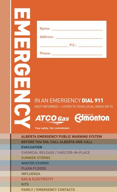 Emergency Guide - City of Edmonton