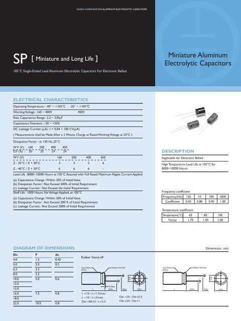 ELECTROLYTIC CAPACITORS 2008