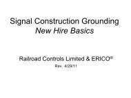 Signal Construction Grounding New Hire Basics - Railroad Controls ...