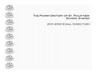 2011-2012 Email Directory - Oratoryschools.org