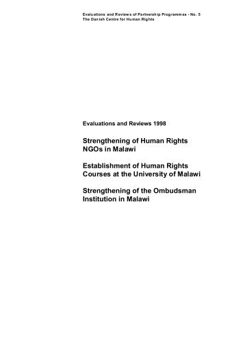 Strengthening of Human Rights NGOs in Malawi - Danish Institute ...