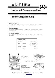 Bedienungsanleitung ALPINA Universal-Rechenmaschine - Curta