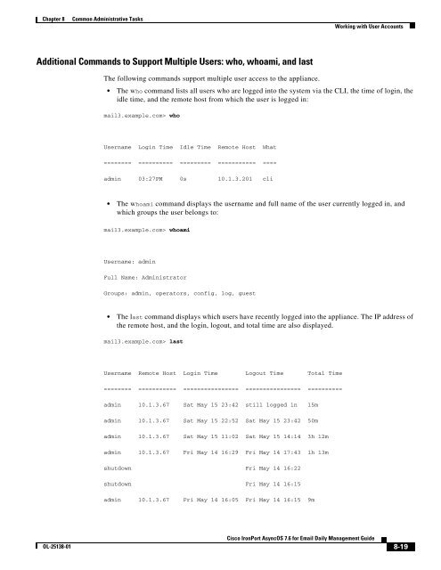 IronPort - daily management guide - AsyncOS 7.6.1